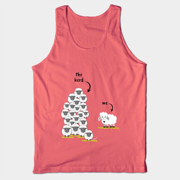 The Herd, and Me Tank Top by Phebe Phillips